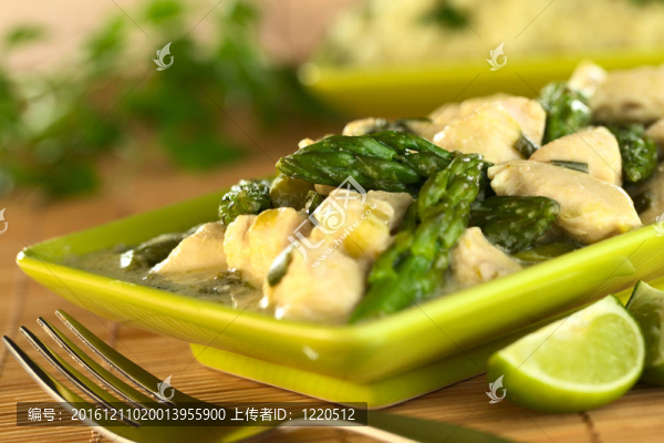 蘆筍和Chicken,Fricassee