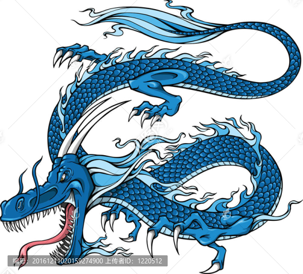 藍(lán)龍插畫