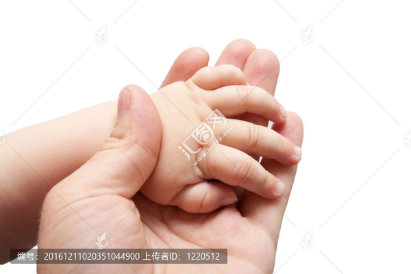 父親和嬰兒的手