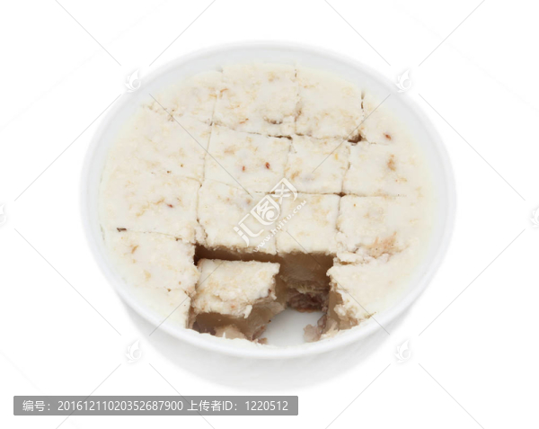 肉凍在白色背景