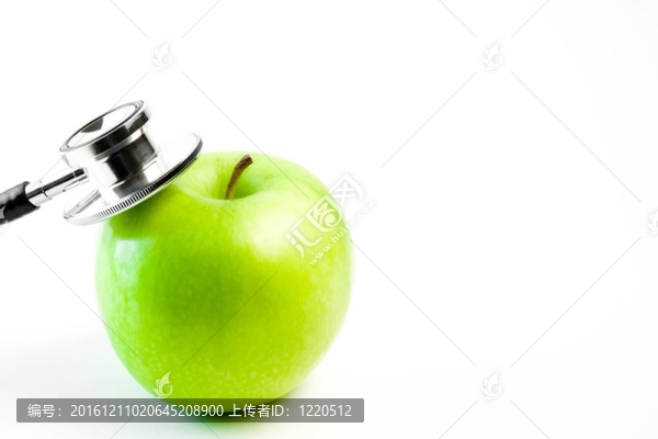 醫(yī)用聽診器和蘋果