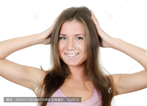 年輕漂亮女孩的畫像