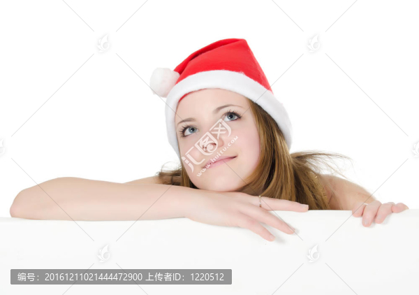 白色的圣誕女孩