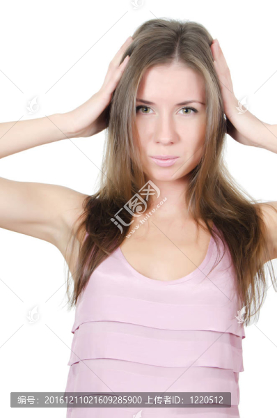 年輕漂亮女孩的畫像
