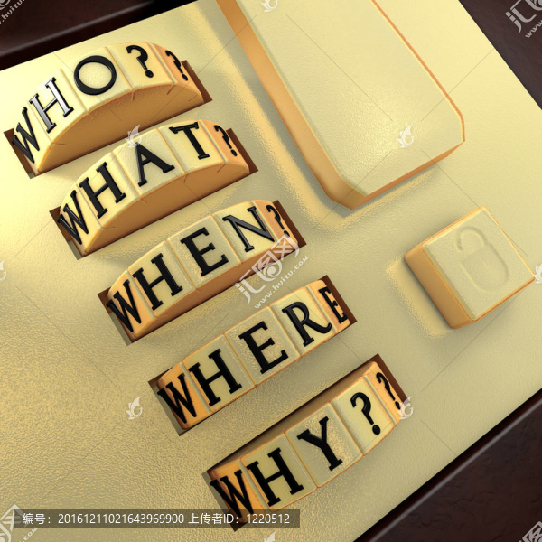 五是：誰(shuí)？什么？在哪里？什么時(shí)候？為什么？回答這個(gè)問(wèn)題，以便解開(kāi)手提箱