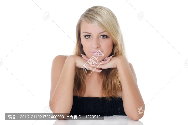 年輕漂亮女孩的畫像