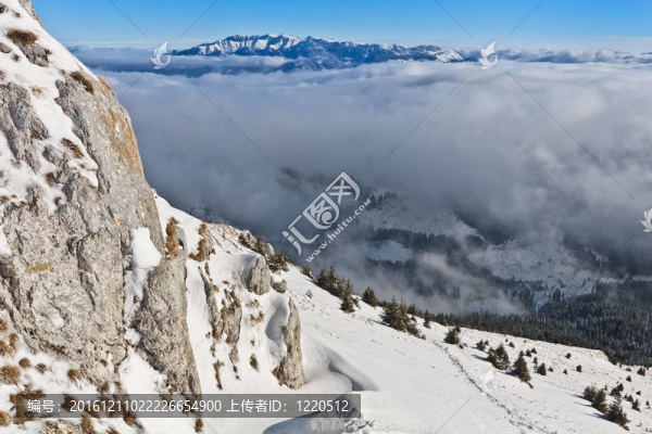冬天的山地景觀