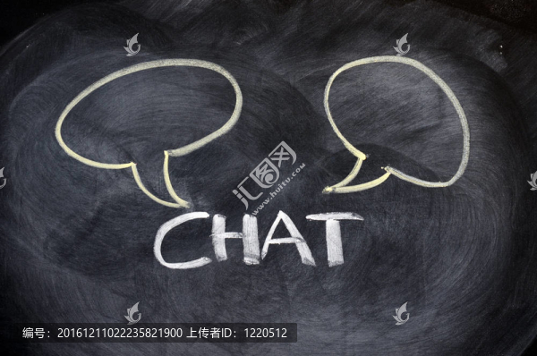 黑板上的聊天板