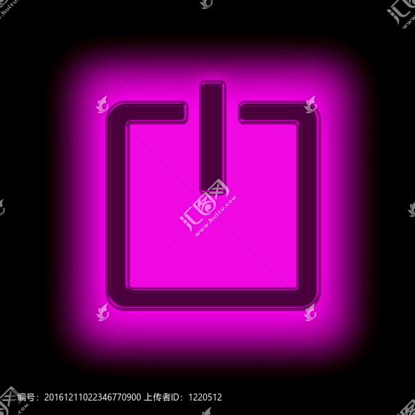 黑色背景電源按鈕