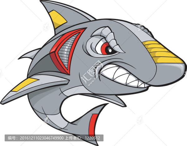 機(jī)器人機(jī)器人鯊魚向量
