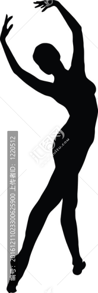 芭蕾舞演員的剪影。