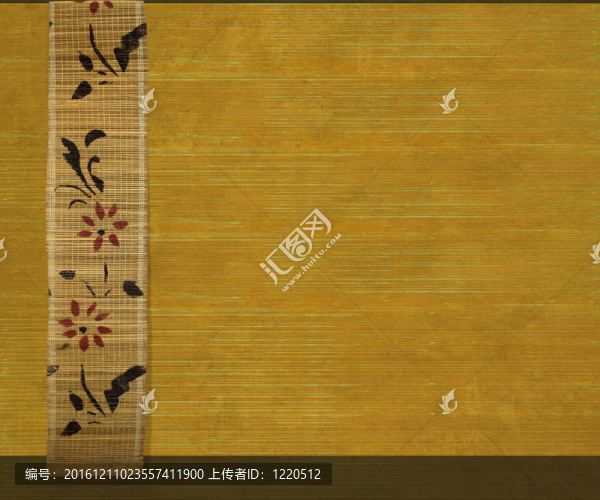 黃木背景花竹旗