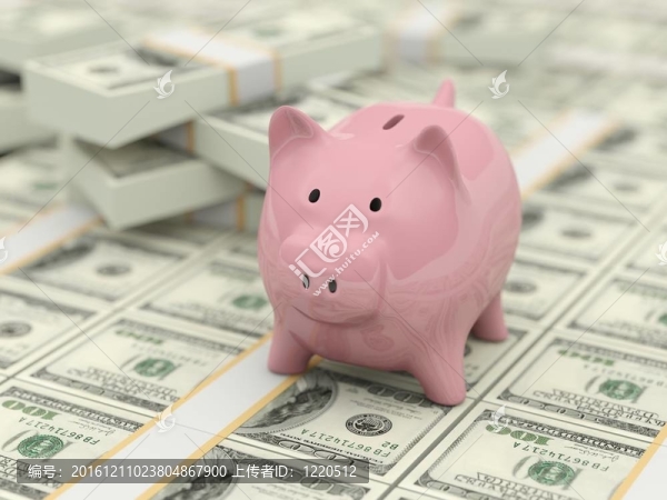 帶現(xiàn)金的存錢罐