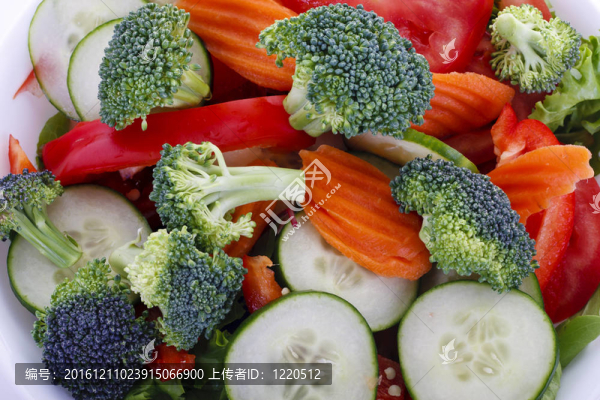 新鮮蔬菜沙拉特寫