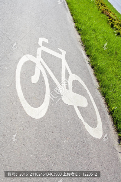自行車路徑在城市與標(biāo)志