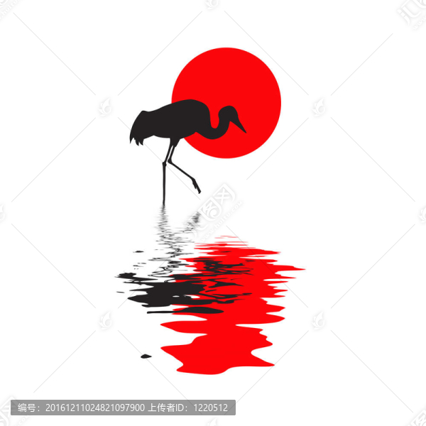 太陽背景下的起重機(jī)輪廓