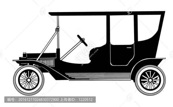 復(fù)古汽車白色背景