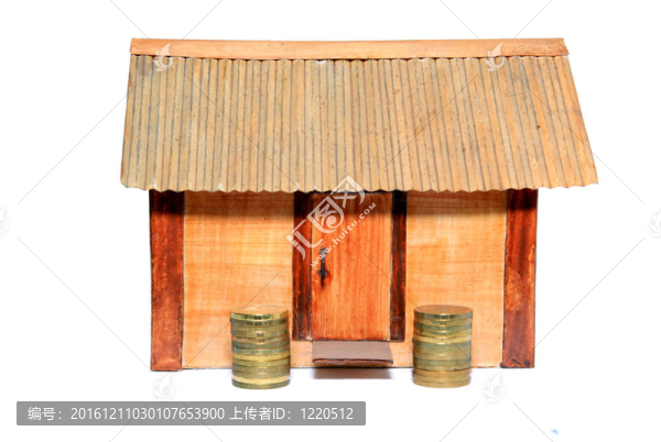 白色背景玩具屋