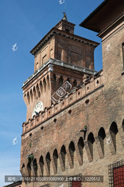 埃斯騰斯城堡。Ferrara。Emilia,Romagna。意大利.