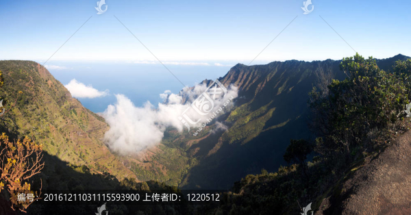 霧形成的山谷考艾