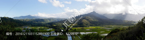 在考艾哈納雷山谷全景