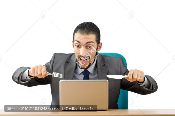 男子吃他的筆記本-愚蠢的概念