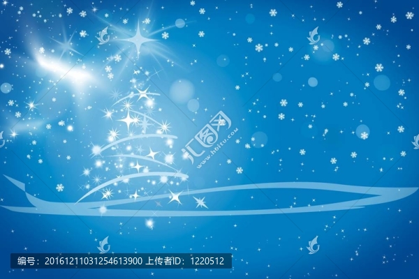 冬季圣誕藍色背景