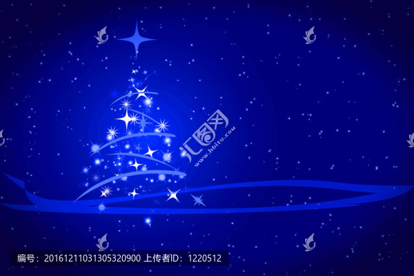 冬季圣誕藍(lán)色背景