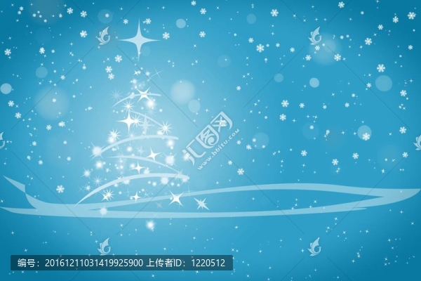 冬季圣誕藍(lán)色背景