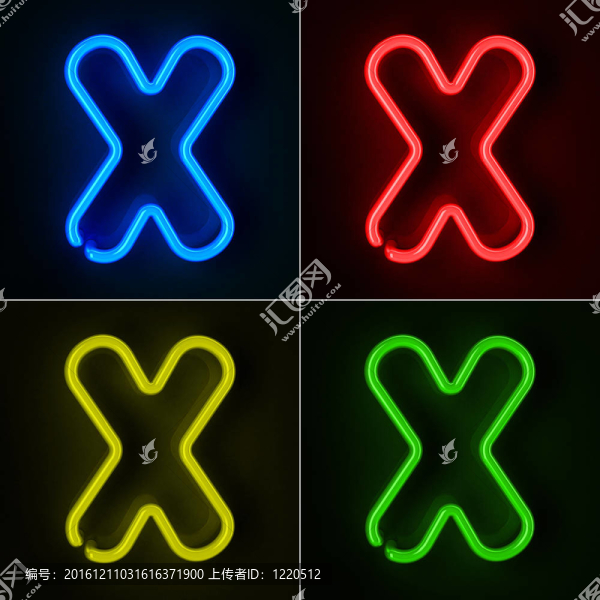 霓虹燈字母X