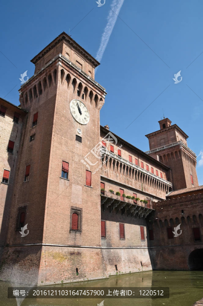 埃斯騰斯城堡。Ferrara。Emilia,Romagna。意大利.
