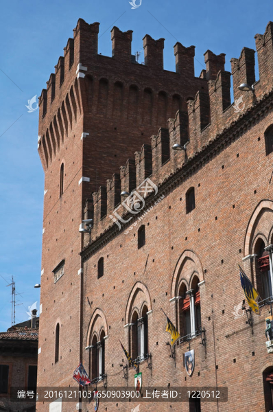 市政廳。Ferrara。Emilia,Romagna。意大利.
