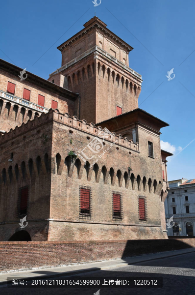 埃斯騰斯城堡。Ferrara。Emilia,Romagna。意大利.