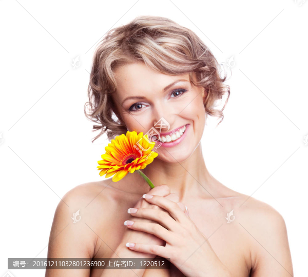 有花的女人
