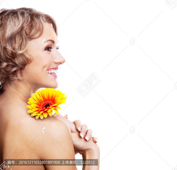 有花的女人