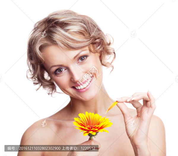 有花的女人