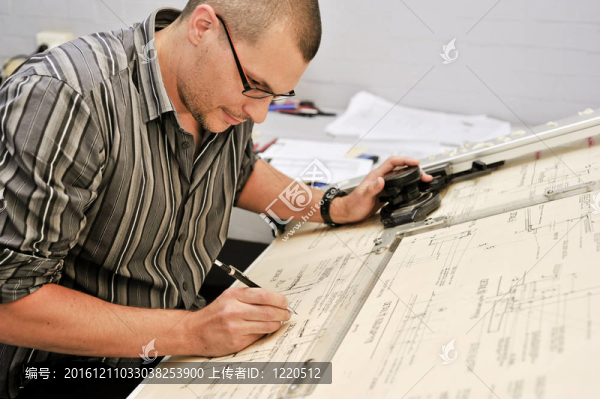 這是一個實際的建筑師在他的工作場所