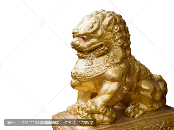 金獅石像