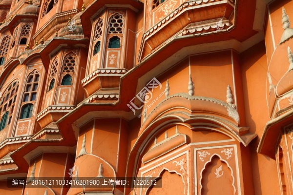 Hawa,Mahal；風(fēng)的宮殿；齋浦爾；拉賈斯坦；印度。