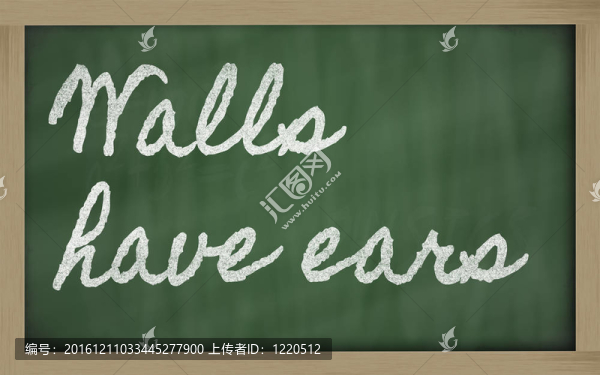 表達-墻壁有耳朵-寫在學(xué)校黑板W
