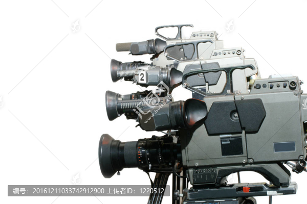 演播室視頻攝像機在一行