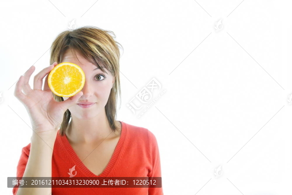 橘子漂亮女孩