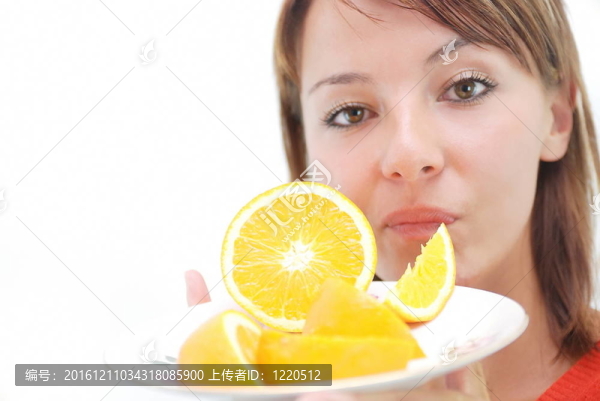 橘子漂亮女孩