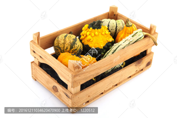 南瓜，南瓜在木箱