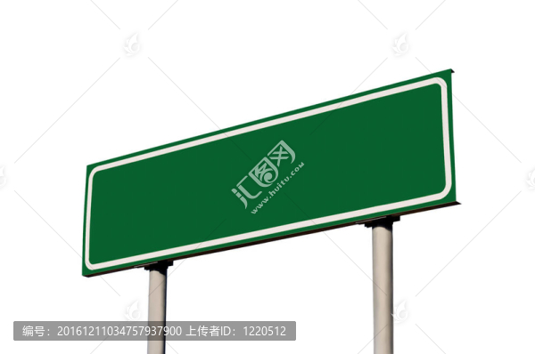 空綠色道路標志隔離