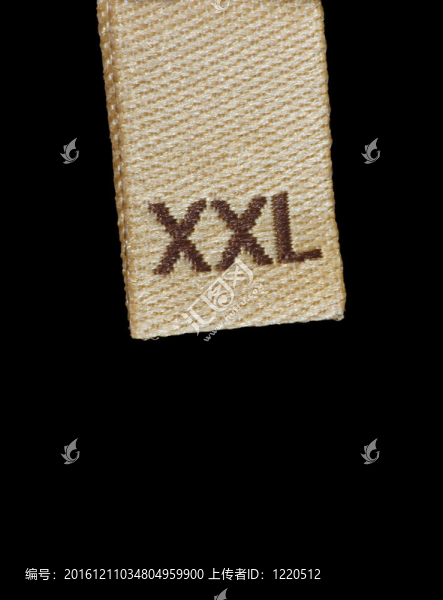 XXL尺寸服裝標(biāo)簽的宏