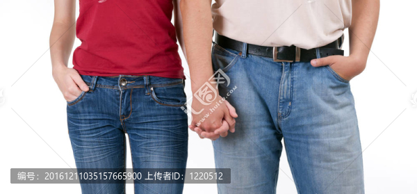 兩個(gè)手在白色上孤立的人