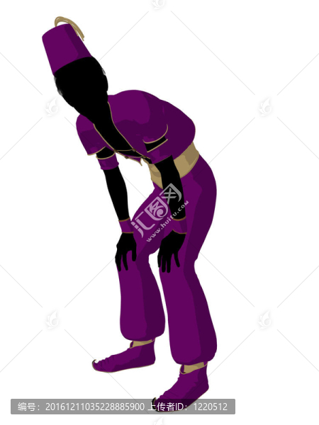 阿拉伯男孩剪影
