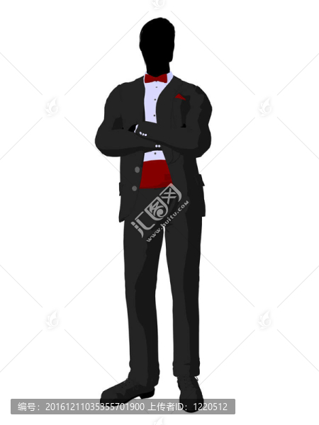 在婚禮上新郎禮服的輪廓