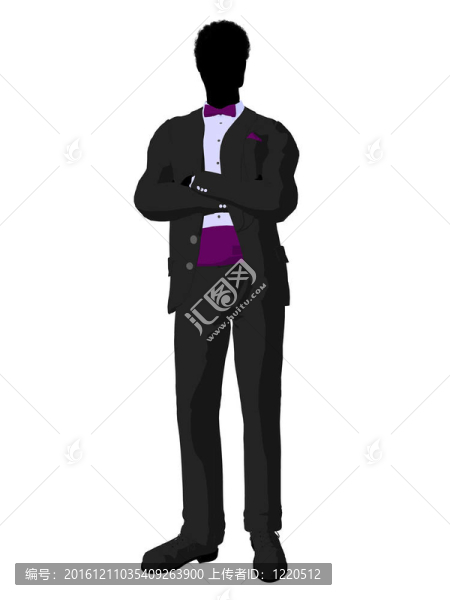 非洲裔美國人的婚禮新郎禮服的輪廓